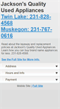 Mobile Screenshot of jacksonsqualityusedappliances.com